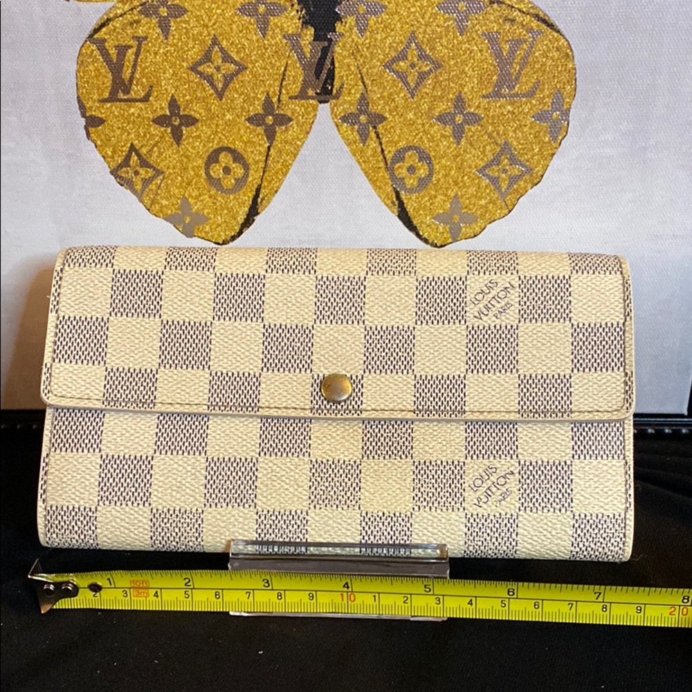 Louis Vuitton Damier Azur Sarah Wallet PorteFeuille Authentic